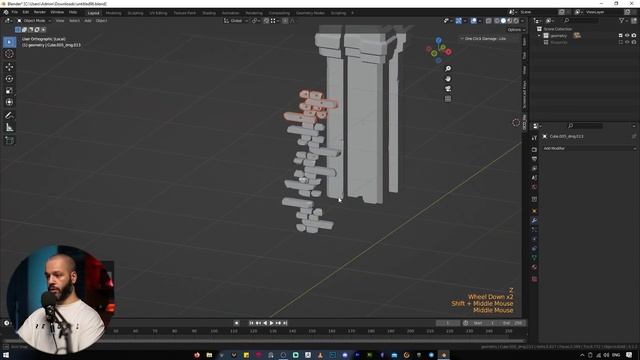 Урок 15. Кирпичи | курс «Dungeon» / Blender / 3D / новичок