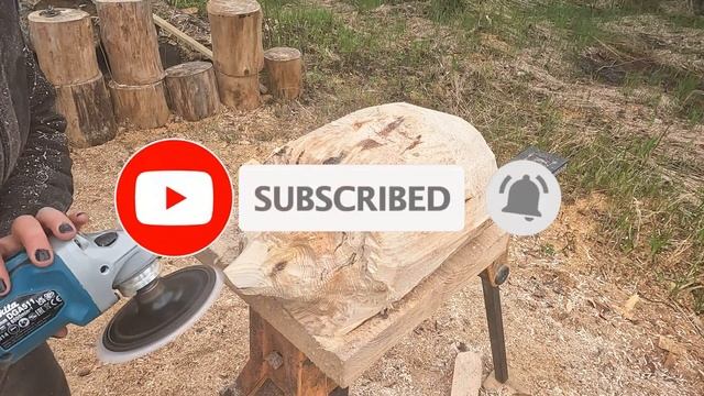 carving a wooden hedgehog/DIY Вырезала Ёжика БЕНЗОПИЛОЙ смотреть онлайн