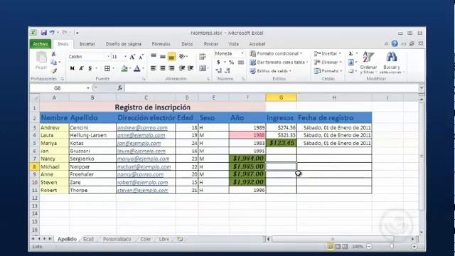Video 11 - Excel 2010: estilo de celda y formato de tabla смотреть онлайн