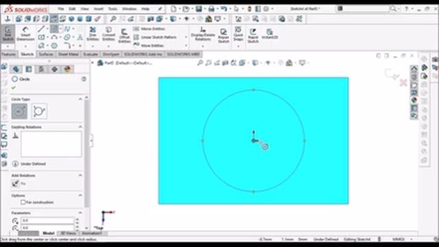 Creating Sketch, 3D Model and 2D Drawing In SolidWorks смотреть онлайн