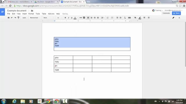 Table cell merging in Google Docs смотреть онлайн