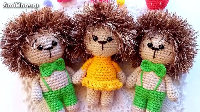 Амигуруми: схема Ёжик крошка. Игрушки вязаные крючком - Free crochet patterns. смотреть онлайн