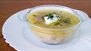 Рассольник с перловкой и солеными огурцами. Вкусно и просто.