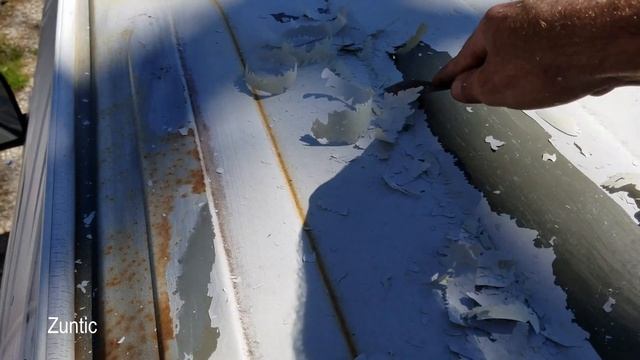 Fixing 2002 GMC 3500 Van paint peeling on roof смотреть онлайн