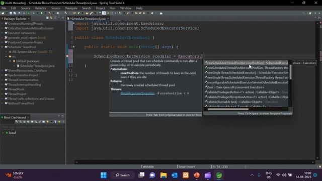 Scheduled Thread pool in multithreading tutorial // Easy Learning Channel смотреть онлайн