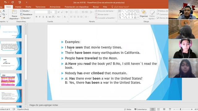 video de la clase 2 sec present perfect смотреть онлайн