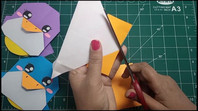Rocking Penguin/ How to Make Origami Penguin that Rocks/moving toy/ instructions by bushrazorigami смотреть онлайн