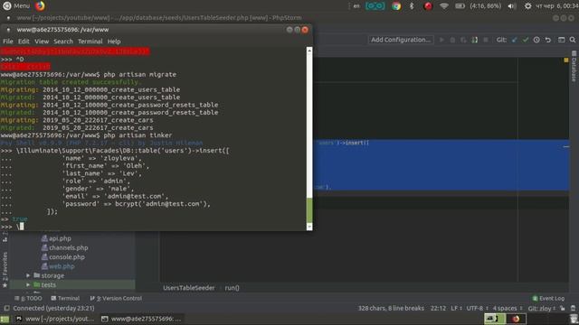 Урок 06 Dump & Debug in Laravel. PhpStorm view DB's data смотреть онлайн