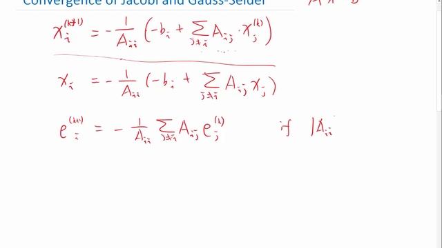 Convergence of Jacobi and Gauss Seidel for diagonally dominant matrices смотреть онлайн