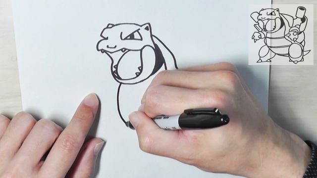 How to draw Pokemon | Blastoise | easy drawing step by step смотреть онлайн