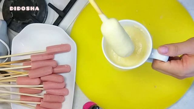 Корн дог(ҚАЗАҚША РЕЦЕПТ)Сосиска в тесте\как приготовить корн дог #корндог смотреть онлайн