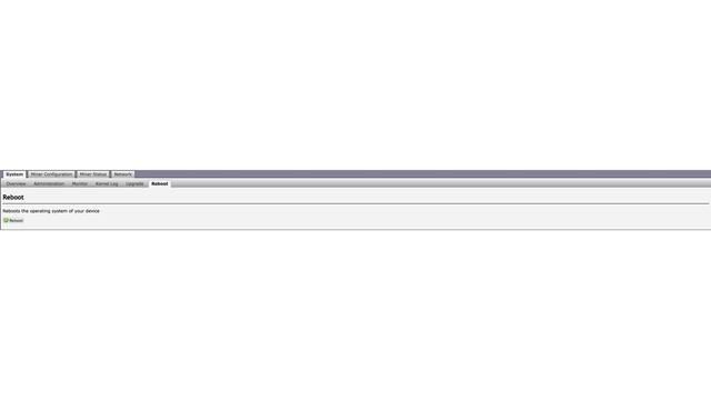 Antminer Web Interface Overview
