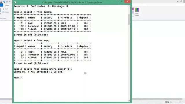 SQL Tutorial for Beginners - Delete Command смотреть онлайн