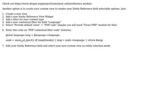How to limit Entity Reference to only allow referencing of nodes with the same (or undefined)... смотреть онлайн