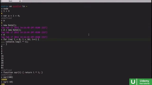 NodeJS - Learn to use the REPL and run the files смотреть онлайн