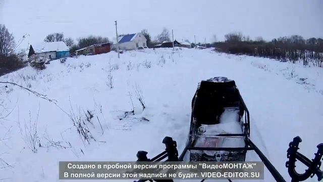 Обкатка мотобуксировщика Балтмоторс Snowdog