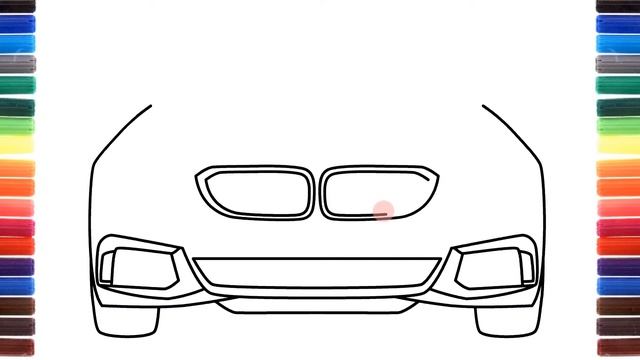 How to draw BMW M550i xDrive front view - Como dibujar BMW смотреть онлайн