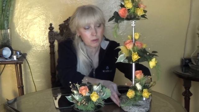 Ярусная композиция из цветов / для скорпиона / Урок №21 смотреть онлайн