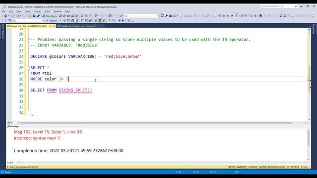 Split Strings With STRING_SPLIT Function In SQL Server смотреть онлайн