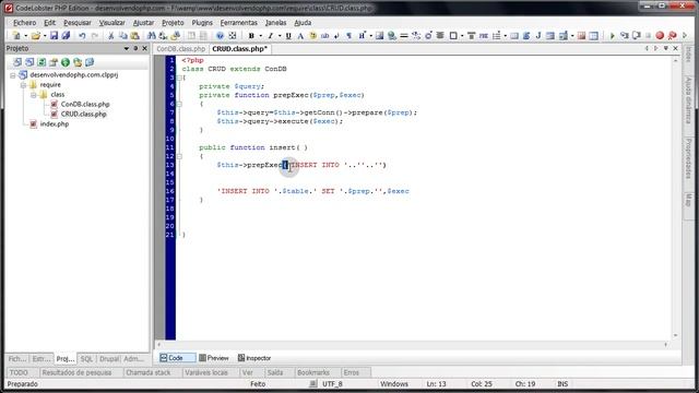 #07 - Criando Class CRUD, function insert() - Curso Loja Virtual - PHP смотреть онлайн