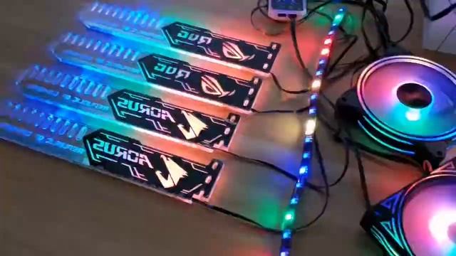 COOLMOON Graphics Card Bracket RGB LED and RGB Light Board смотреть онлайн