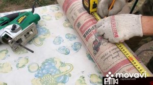 Распилить рулон рубероида за 5 минут.Проще простого.