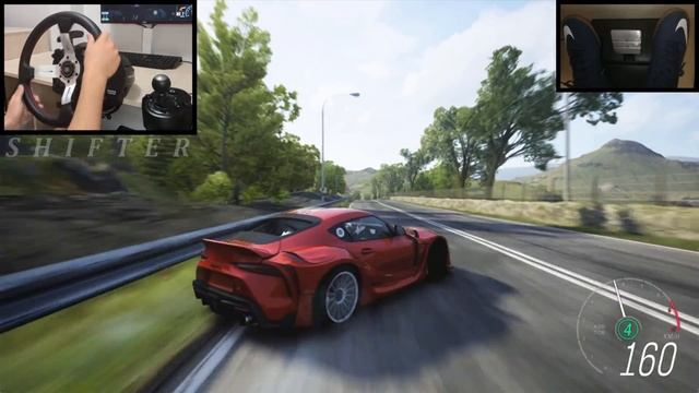 Drifting NEW Toyota Supra from Forza Horizon 5 on FH4 Map | Thrustmaster Steering Wheel Gameplay смотреть онлайн