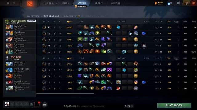 PSG.LGD vs QUEST - PLAYOFFS ELIMINATION - RIYADH MASTERS 2023 DOTA 2 смотреть онлайн