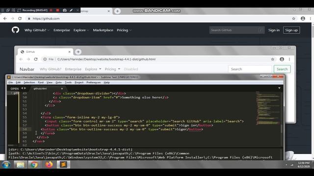 GitHub navbar with bootstrap 4 смотреть онлайн