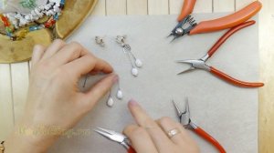 Длинные серьги с бусинами из натурального камня. Мастер-класс. Основы сборки бижутерии ★ MagicClay