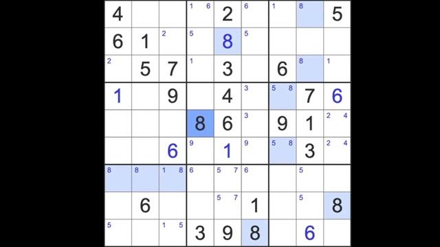 Sudoku solution – New York Times sudoku 8 February 2023 Hard level смотреть онлайн