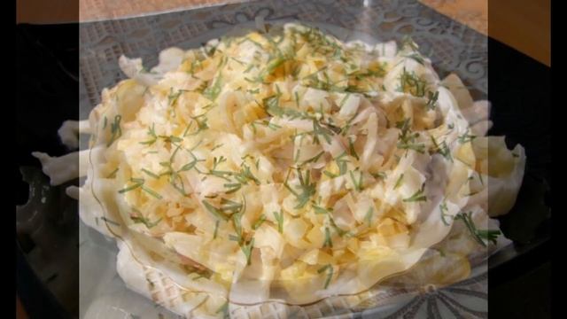 Салат из кальмаров с яйцом и огурцом #Салатизкальмаров #Салатизкальмар