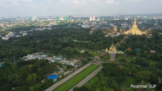 Yangon a green city from the sky. Yangon city drone video 2020. La Birmanie vue du ciel смотреть онлайн
