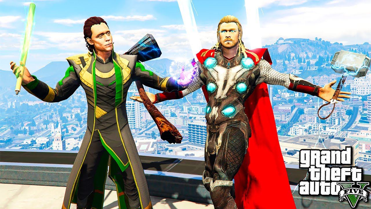 ТОР ПРОТИВ ЛОКИ БИТВА СУПЕРГЕРОЕВ В ГТА 5 МОДЫ! THOR VS LOKI ОБЗОР МОДА В GTA 5! ВИДЕО ГТА ИГРЫ MODS смотреть онлайн