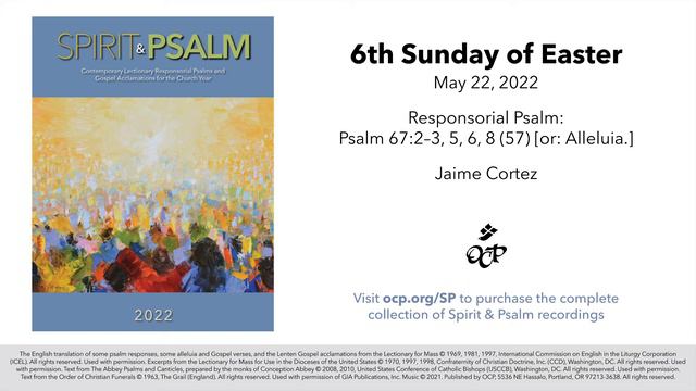 Spirit & Psalm - 6th Sunday of Easter, 2022 - Year C - Psalm 67 - Cortez смотреть онлайн