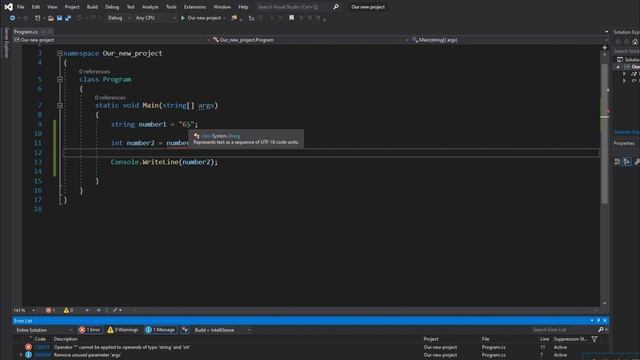 C# variable sizes, Converting string to int. C# by Raimondas episode 3. смотреть онлайн