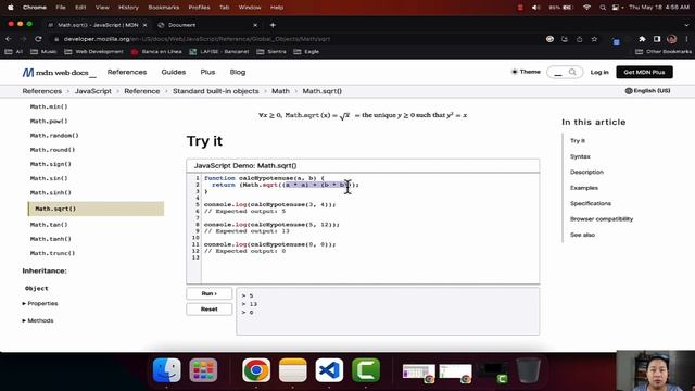 Chapter 34: Javascript Tutorial - What is Math.sqrt ? How can you use Math.sqr? смотреть онлайн
