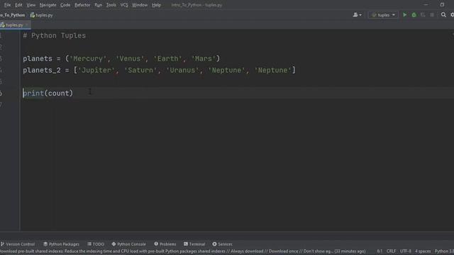 Python Tuples смотреть онлайн