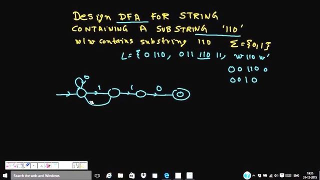 10 Deterministic Finite Automata (DFA) string contains substring 110 смотреть онлайн