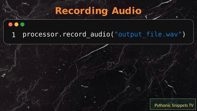Python Audio Processor - Record, TTS, STT, playback etc смотреть онлайн
