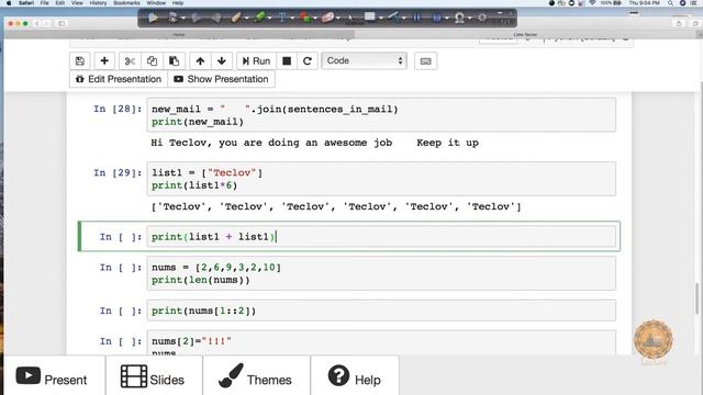 Python Data Structures - Video 11: More on Lists in Python (Continued) смотреть онлайн