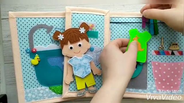 Развивающая книга Кукольный домик из фетра #изфетра #busybook #quietbooks