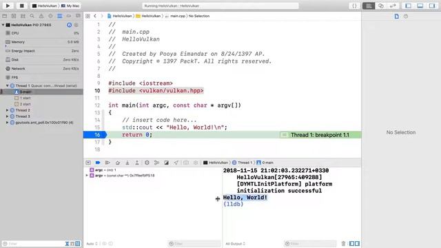 Vulkan from ZERO to HERO: 1.3.3 Hello Vulkan OSX смотреть онлайн