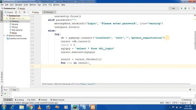 MySql with python login form with database Part 3 смотреть онлайн