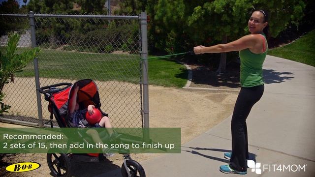 BOB Gear & FIT4MOM Stroller Exercise: Anchored Row and Speed Skater смотреть онлайн