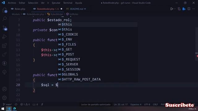 4️⃣ Pagina WEB desde cero con PHP JAVASCRIPT ASYNC AWAIT MYSQL - [Roles] Modelo, Consulta SQL смотреть онлайн
