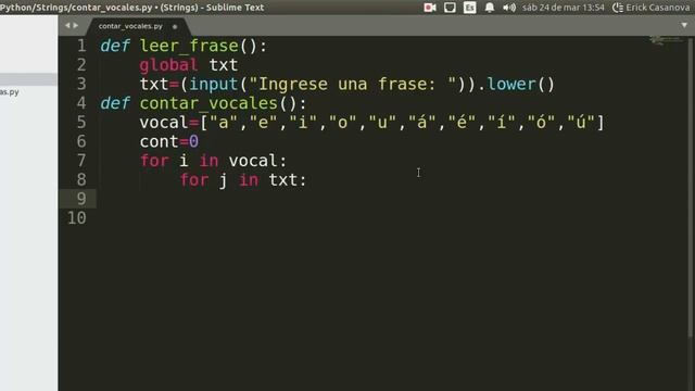[Python 3 #4] Contar las vocales de una frase ó palabra. смотреть онлайн