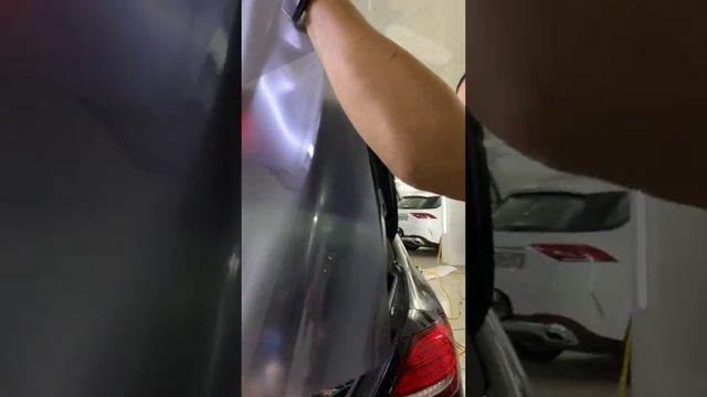 Тонировка фонарей и отражателей Mercedes E300 пленкой Дельтаскин Виолет смотреть онлайн