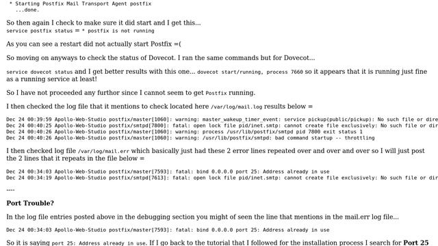 Installation of Postfix and Dovecot Mail Server on Ubuntu and Postfix will not start смотреть онлайн