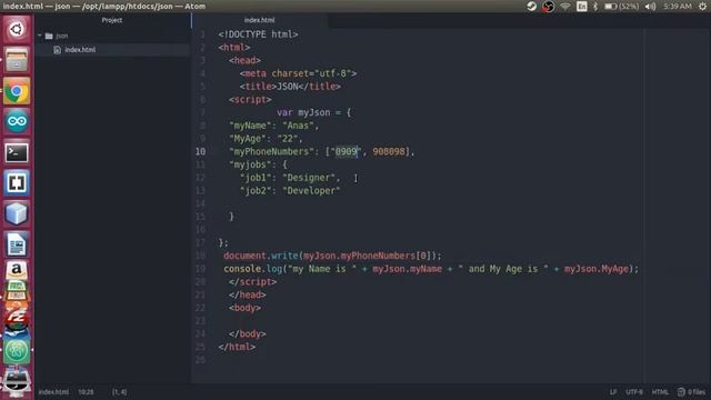 #4 شرح كيفيه التعامل مع JSON JavaScript смотреть онлайн